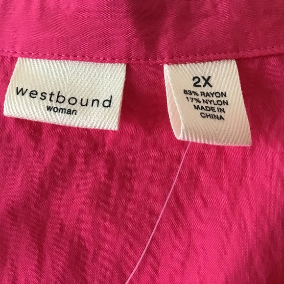 Top 2X Raspberry, Short Sleeve NWT - Picture 6 of 7